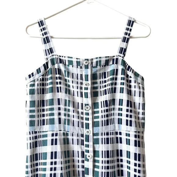 BCBGMAXAZRIA Women's Plaid Day Dress size Size 8 Gray Black Green - Picture 6 of 11